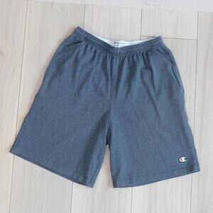 Champion Jersey Shorts Mens S Gray 8 Inch Inseam Cotton Blend Athletic Lounge